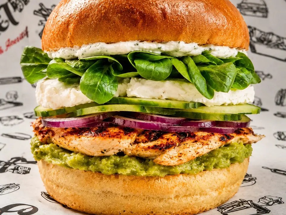 Burger gourmand Jetlagfood servi en boutique à Fosses