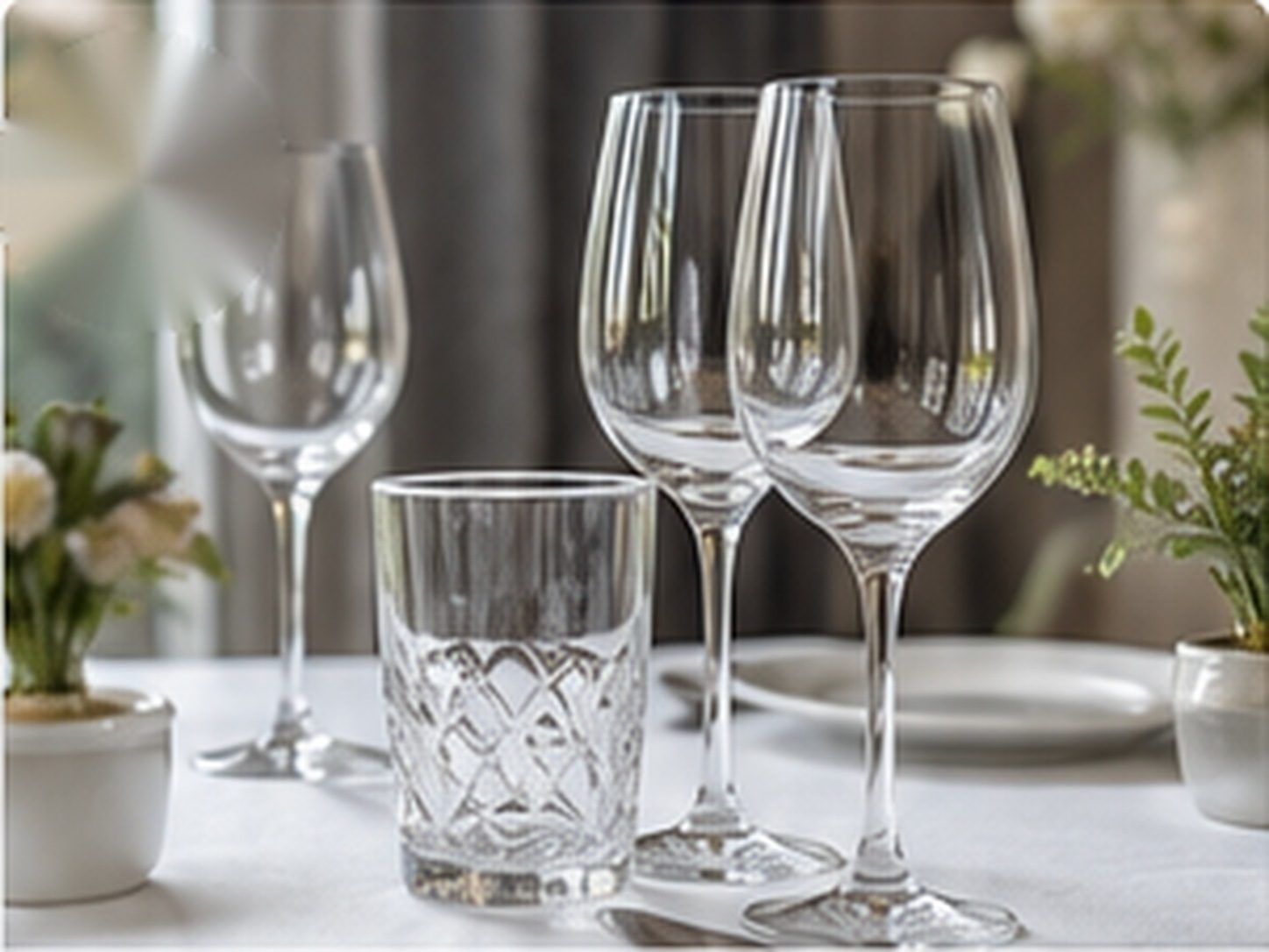 Location de verres à eau et verres à vin pour événement